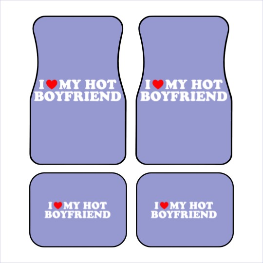 Discover I Love My Hot Boyfriend Car Mats I Heart My Hot Boyfriend Car Mats