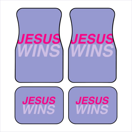 Discover Jesus Wins Car Mats