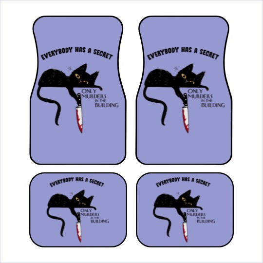 Discover Everybody Has A Secret Only Murders In The Building Car Mats, Black Cat Witchy Cat Halloween