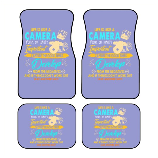 Discover Funny Photographer Gift Photography Lover Life Is Like A Camera Photographer's Shot Car Mats