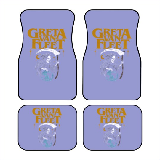 Discover Greta Van Fleet Car Mats, Retro Greta Van Car Mats, Dream In Gold Tour 2023 Car Mats