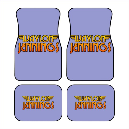 Discover Waylon text orange - Waylon Jennings - Car Mats