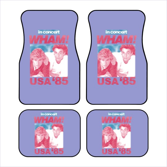 Discover Wham in Concert George Michael and Andrew Ridgeley USA '85 Adult Car Mats 80s Graphic Car Mats