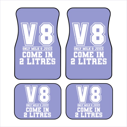 Discover V8 Engine Car Mats | Milk And Juice Come 2 Litres Gift - V8 Engine - Car Mats