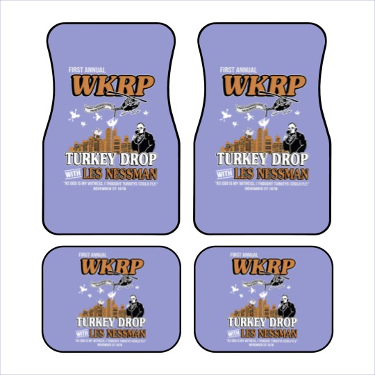 Discover Turkey Drop Car Mats, First Annual WKRP Car Mats, Thanksgiving WKRP Car Mats