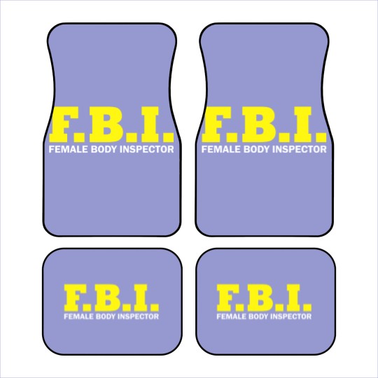 Discover Female Body Inspector Car Mats FBI boys costume carnival logo
