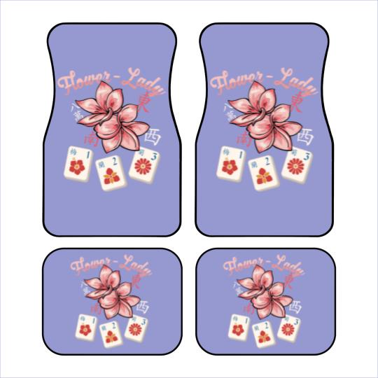 Discover Womens Funny Mahjong design Flower Lady Car Mats