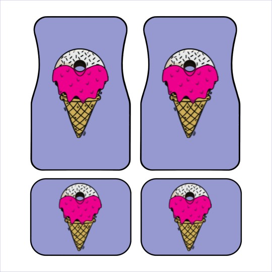 Discover Donut Ice Cream Melting donut ice cream Car Mats
