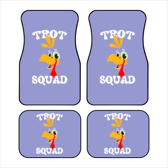 Discover Trot Squad Funny Turkey Trot Matching Thanksgiving 2023 Car Mats