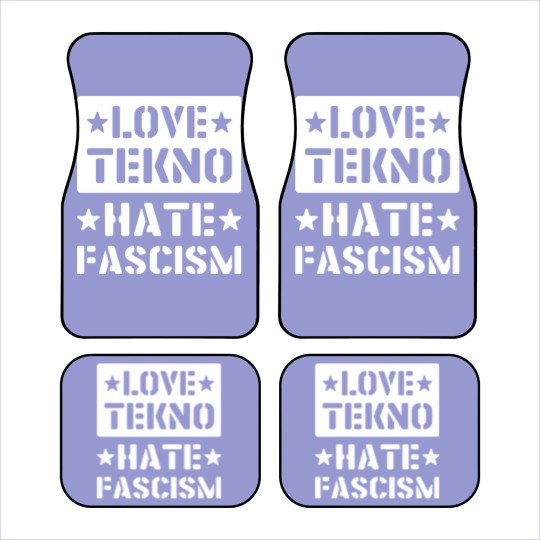 Discover 23NO006 - love tekno hate fascism Car Mats