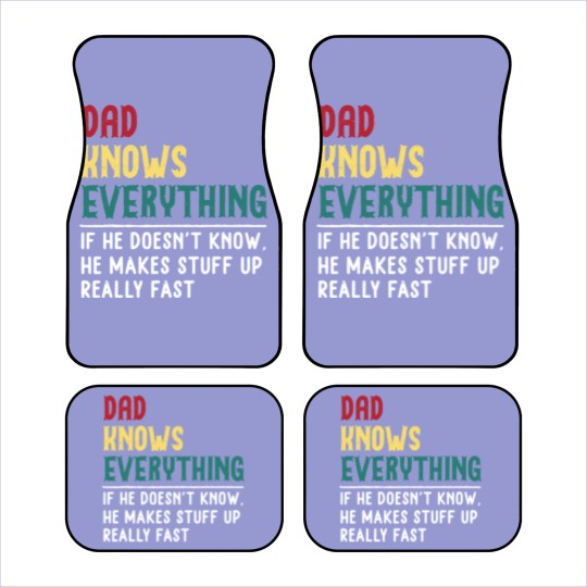 Discover Dad know Everything Fathers day gift for Funny Dad Grandpa Car Mats