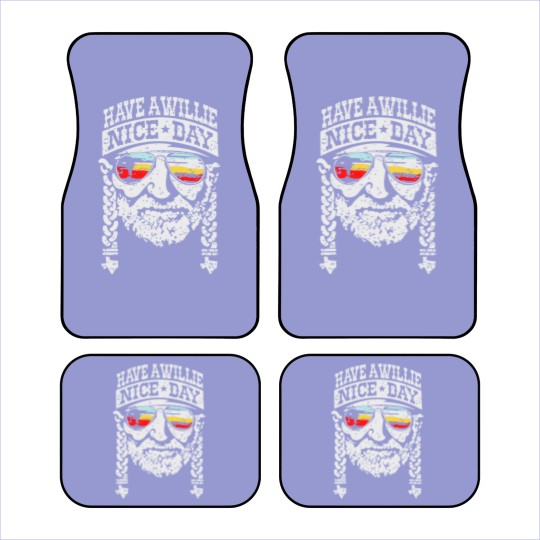 Discover Have A Willie Nice Day Car Mats lucky Nelson Car Mats Country Music Car Mats