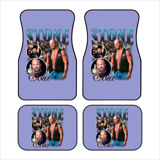 Discover Vintage Bootleg Style Stone Cold Car Mats, Steve Austin Wrestling Car Mats
