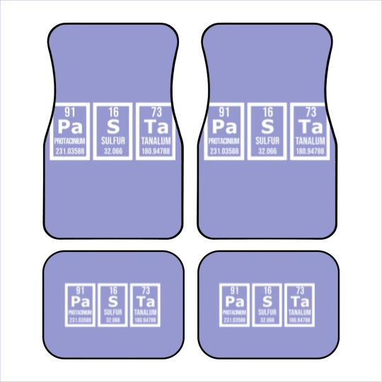 Discover Pasta periodic system Car Mats