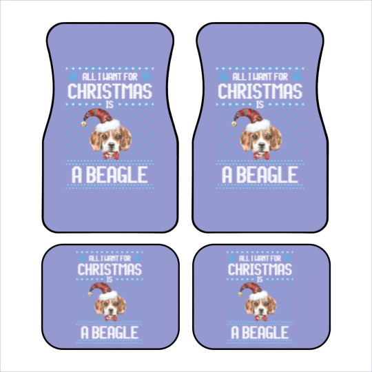 Discover All I want for Christmas is a beagle Car Mats