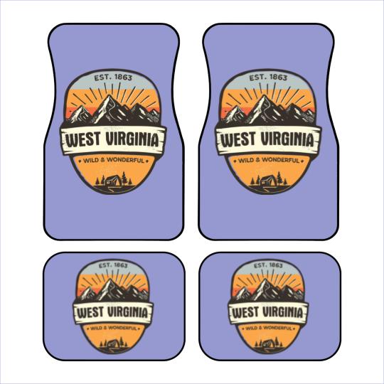 Discover West Virginia Wild And Wonderful Vintage Retro Mou Car Mats