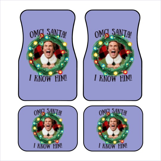 Discover Santa OMG I Know Him Car Mats, Christmas Movie Car Mats