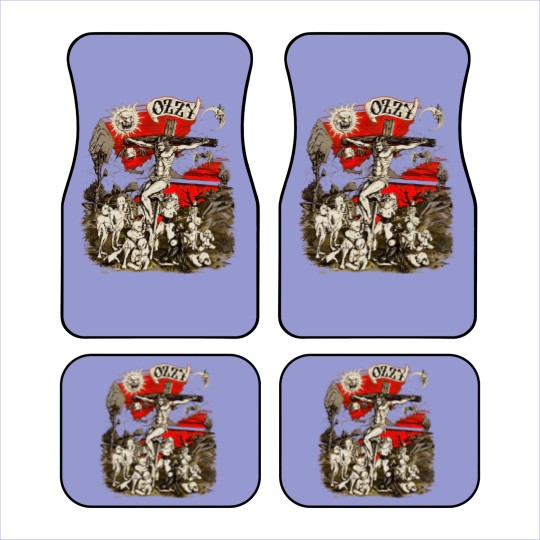 Discover Vintage 1991 Ozzy Osbourne Cross Graphic Car Mats