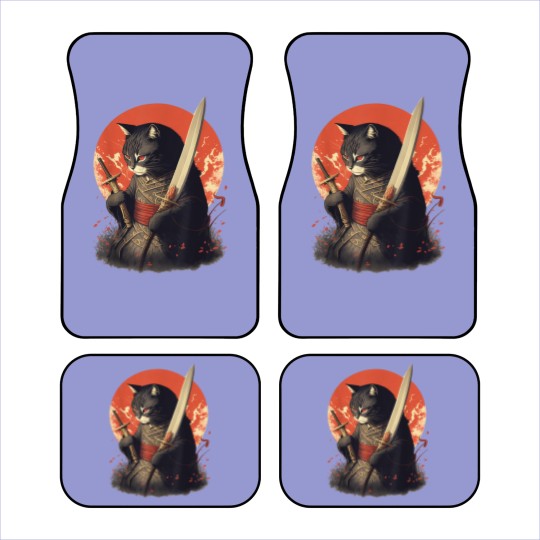 Discover Retro Japanese Samurai Ninja Cat Car Mats, Ninja Cat Car Mats