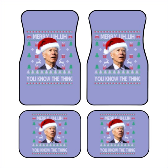 Discover Ugly Christmas Biden Merry Uh Uh You Know The Thing Car Mats