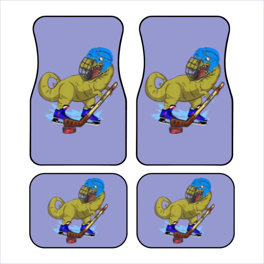 Discover Ice Hockey Dino Hockey Dinosaur Play Ice Hockey Re Car Mats