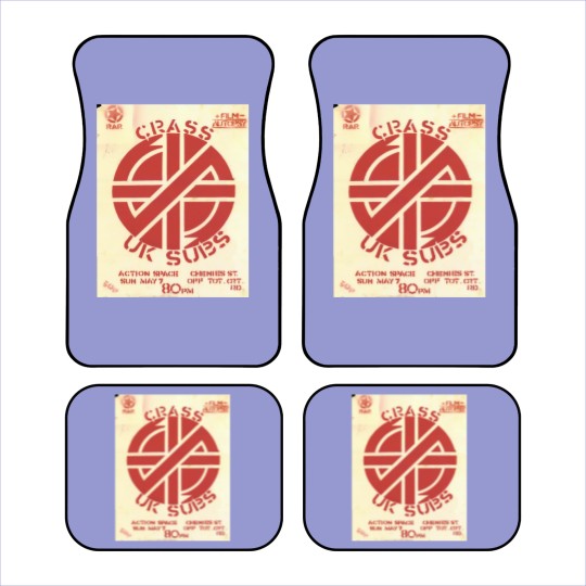 Discover Vintage Crass and UK Subs Concert Flyer Poster Car Mats