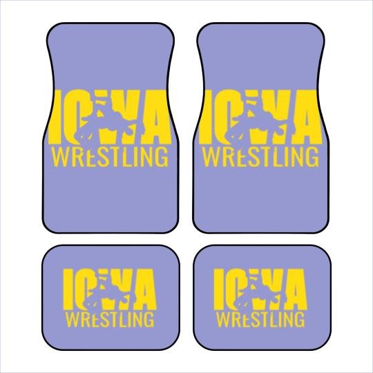 Discover Iowa Wrestling Freestyle Wrestler Gift The Hawkeye Car Mats