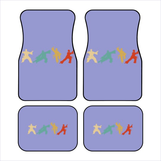 Discover Retro Thai Chi Silhouette Medication Gift Idea Car Mats