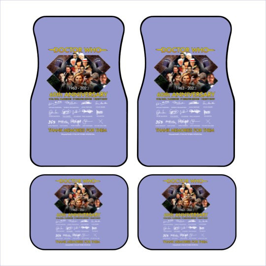 Discover Doctor Who 60th Anniversary Car Mats, Doctor Who Movie Car Mats