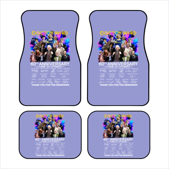 Discover Doctor Who 60th Anniversary 1963-2023 Signature Thank You Car Mats