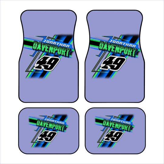 Discover Jonathan Davenport Late Model Dirt Track Blue Racing Graphic Car Mats