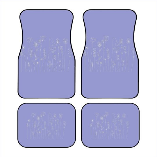 Discover Flowers Line Art Drawing - Cape Wildflowers - Flower Line Art - Car Mats