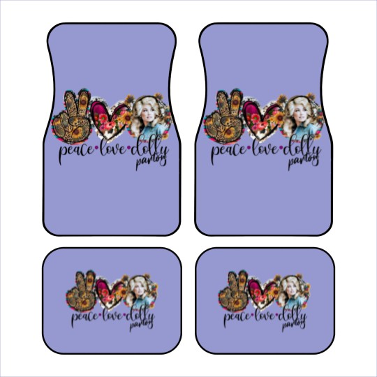 Discover Love Peace & Dolly Parton Unisex Jersey Short Sleeve Car Mats