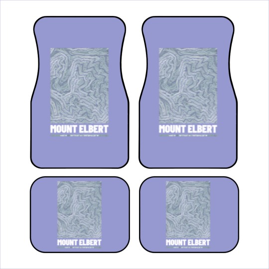 Discover Mount Elbert | Topographic Map (Grunge) Car Mats