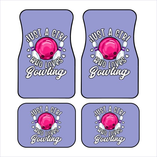 Discover Girls Bowling Car Mats, Bowler Car Mats, Tenpin Bowling Car Mats