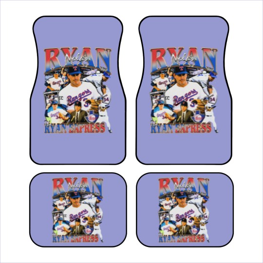 Discover Vintage 90s Graphic Style Nolan Ryan Car Mats Vintage Sport Car Mats
