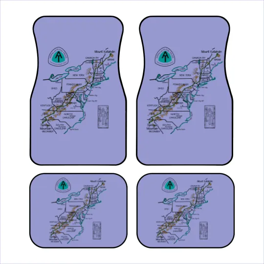 Discover Appalachian National Scenic Trail Map AT Map Car Mats