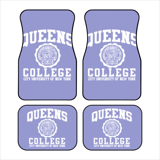 Discover Queens College Logo Car Mats