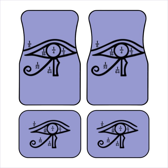 Discover Eye of Horus, Heqat, Fractional Numbers, Egypt Car Mats