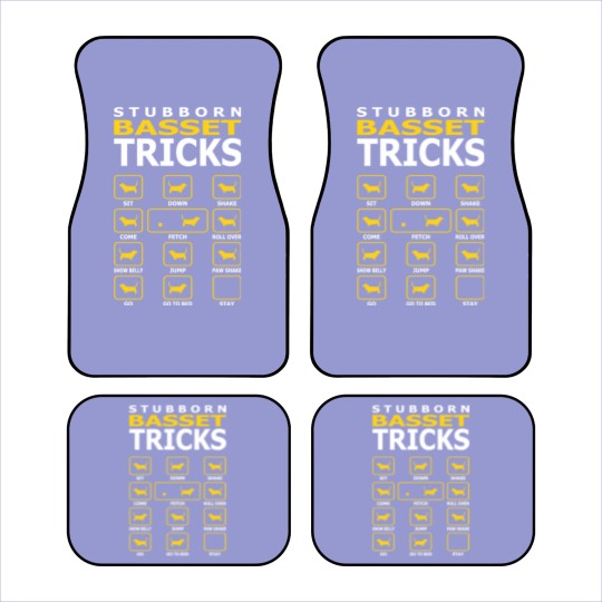 Discover Stubborn Basset Dog Tricks Funny Car Mats Car Mats