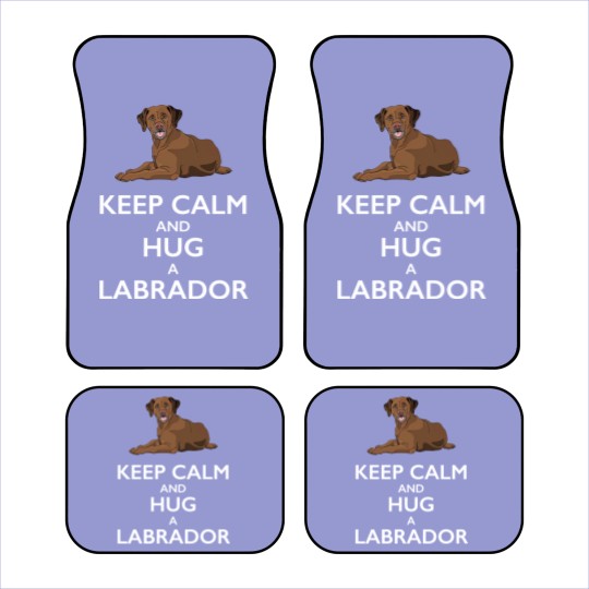 Discover Keep Calm and Hug a Labrador - Chocolate Lab - Car Mats