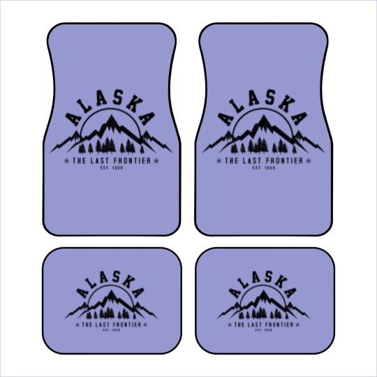Discover Alaska The Last Frontier Est. 1959 Mountains Nature Gift Car Mats