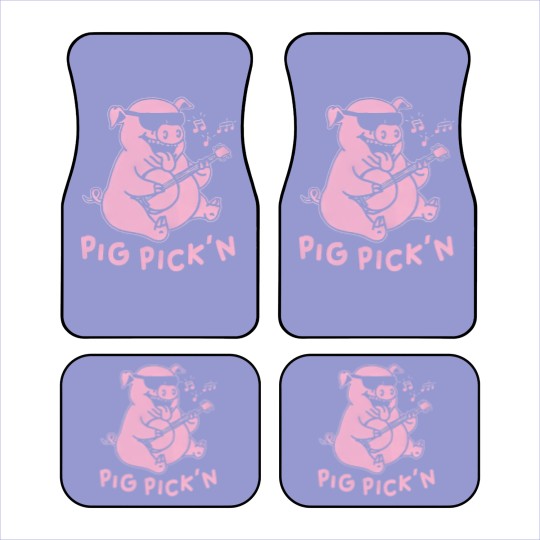 Discover Pig Playing Banjo Car Mats Bluegrass Car Mats Pig Pickin Car Mats BBQ Car Mats Car Mats