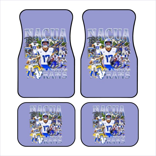 Discover Vintage 90s Graphic Style Puka Nacua Car Mats Football Car Mats