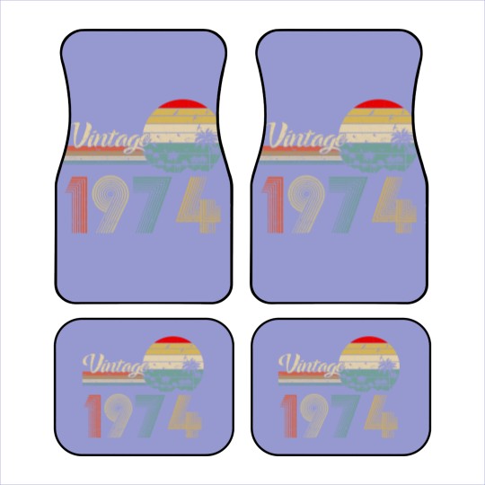 Discover Vintage 1974 Car Mats, 1974 Birthday Car Mats, 49th Birthday Car Mats