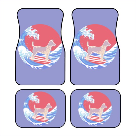 Discover American Hairless Terrier T- Car Mats American Hairless Terrier Gifts - Ocean Waves Surfing American Hairless Terrier.  Gifts For American Hairless Terrier Moms, Dads & Owners T- Car Mats