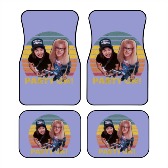 Discover Wayne's World Retro Vintage Car Mats, Party On Vintage Car Mats
