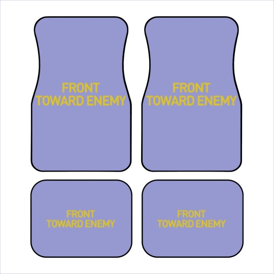 Discover Front Toward Enemy Car Mats