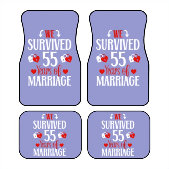 Discover 55th Wedding Anniversary 55 Year Marriage Romantic Car Mats