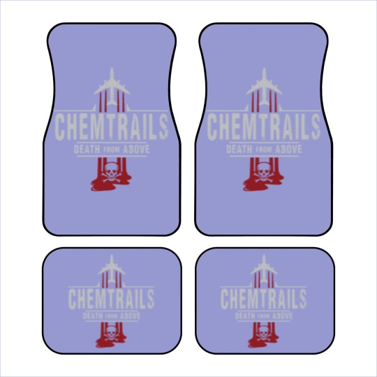 Discover Jet Chemtrails Red & Grey Logo Car Mats